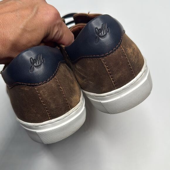 Johnston & Murphy Anson Lace-To-Toe Leather Sneaker Slip-on S-315 Sz 10.5 - Picture 5 of 10